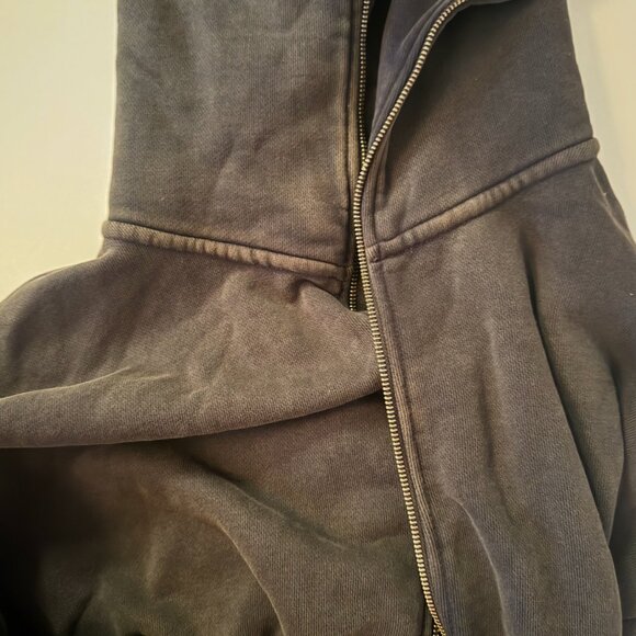 Entire Studios Black Cropped Full Zip Hoodie - Picture 3 of 3